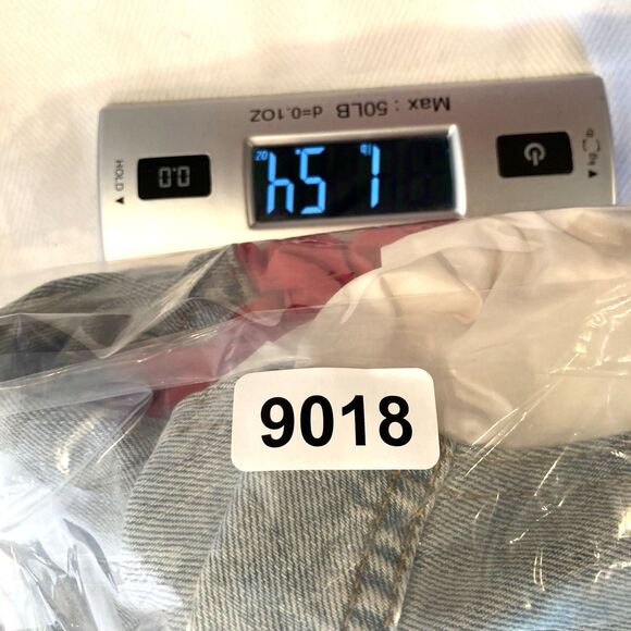 LEVI'S Premium Denim Bomber Blue/Red/White Jacket Snap Up Womens Small RARE 90s - Picture 15 of 16